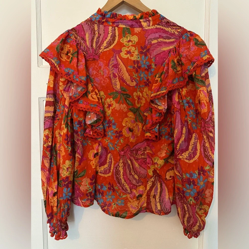 FARM Rio Red Spring Bananas Blouse - Picture 8 of 16